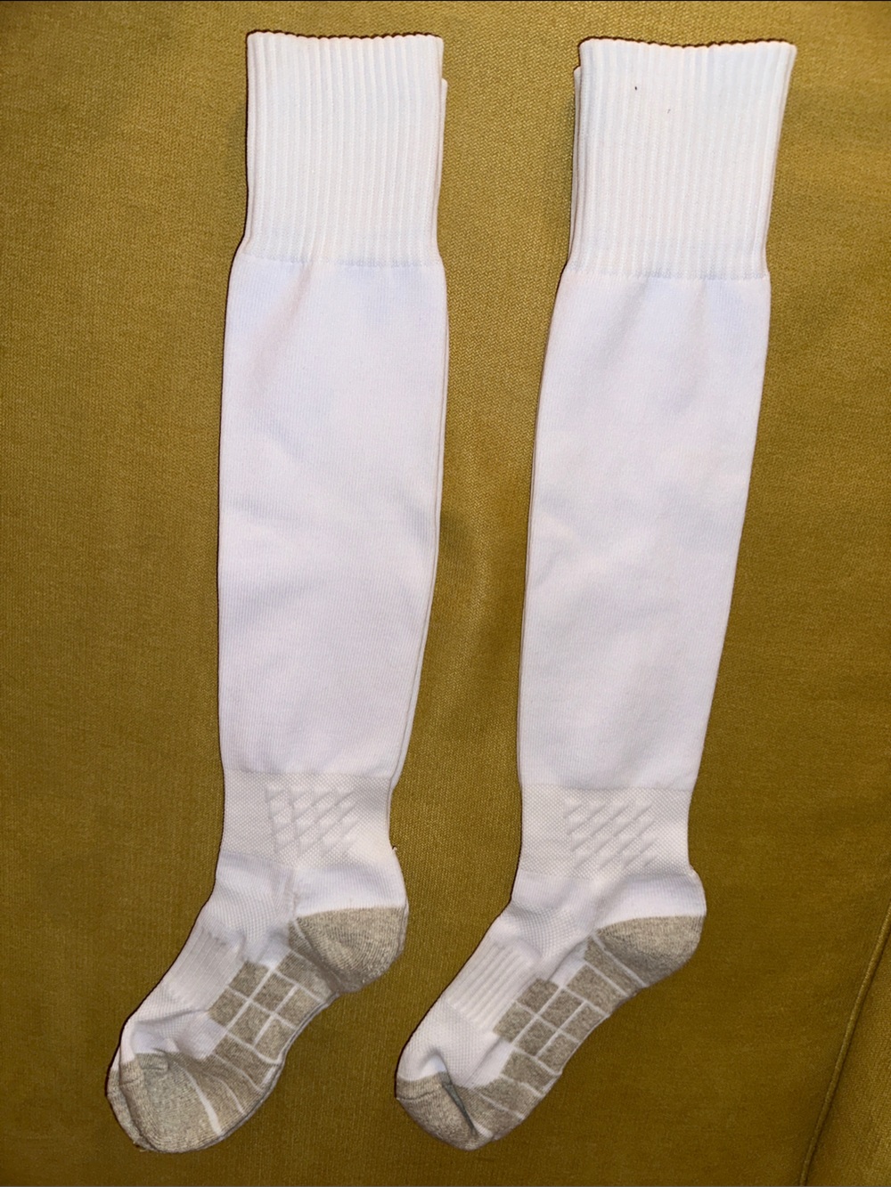 Kids White Athletic Knee-High Socks